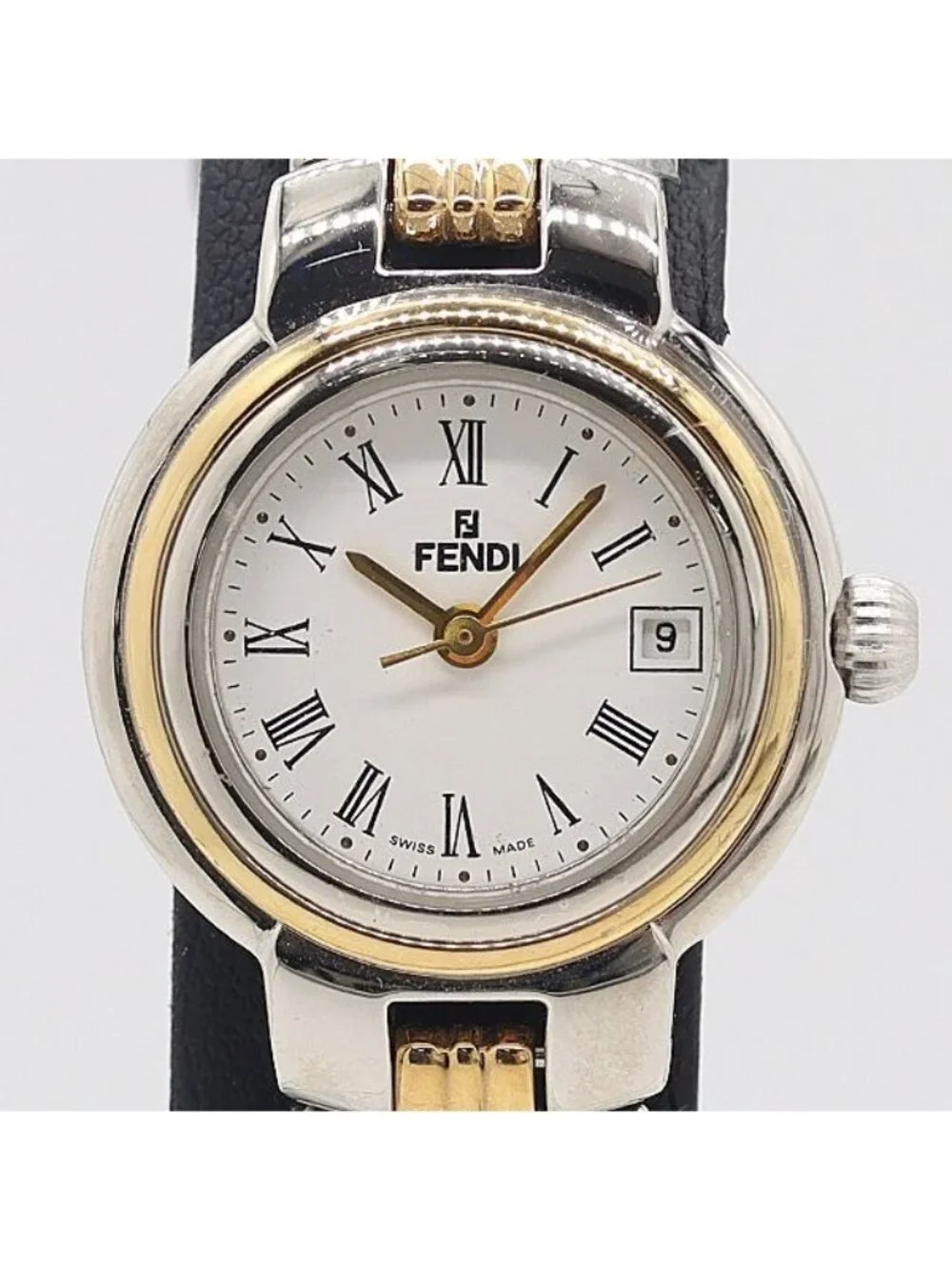 Fendi Quartz Date White Dial Watch